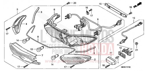 FEUX COMBINES ARRIERE CBF600SA9 de 2009